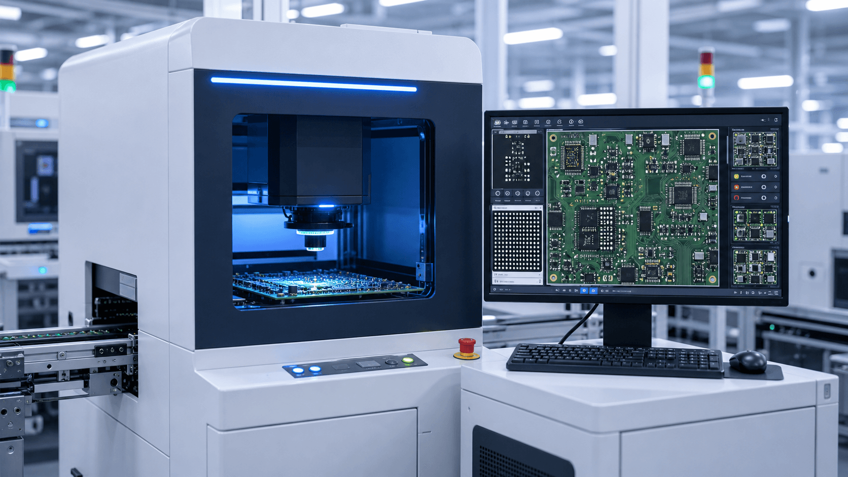 AOI 自动光学检测设备检测 PCB 焊接缺陷